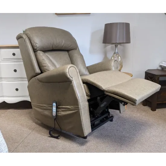 SHOWROOM CLEARANCE ITEM - RISER RECLINER - Celebrity Ashfield Grande Dual Motor Lift and Tilt Recliner in Leather